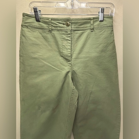 TALBOTS - Wide Leg Crop Chino Color Sagebrush Size 6P - Picture 3 of 5